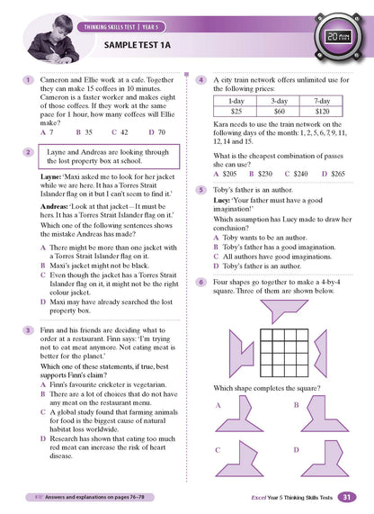 Excel Test Skills - Thinking Skills Tests Year 5