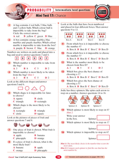 Excel Year 3 NAPLAN*-style Numeracy Tests