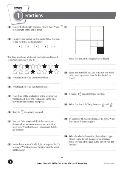 Excel Essential Skills - Calculator Workbook Years 8-9