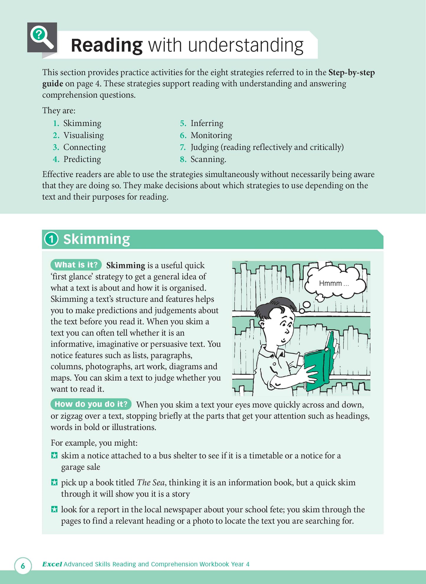 Excel Advanced Skills - Reading and Comprehension Workbook Year 4