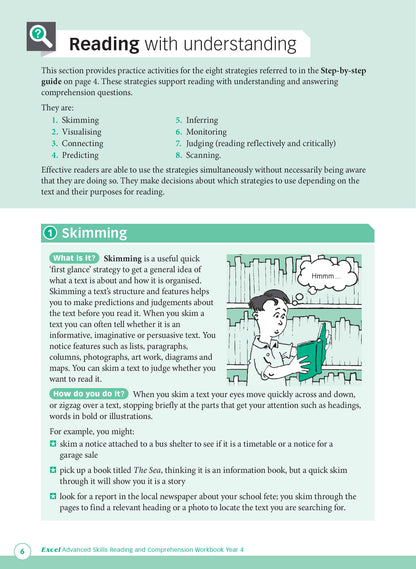 Excel Advanced Skills - Reading and Comprehension Workbook Year 4