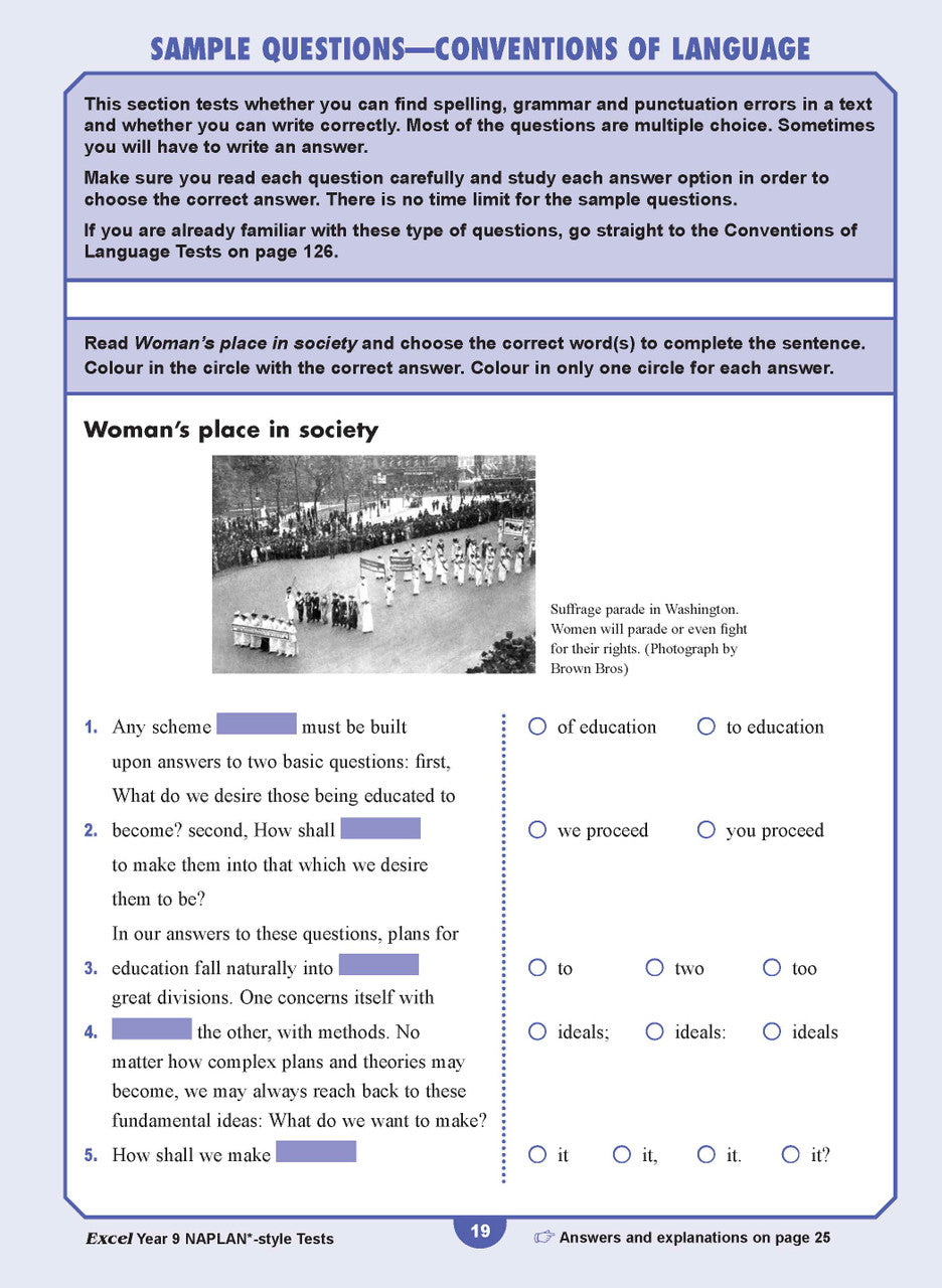 Excel Year 9 NAPLAN*-style Tests