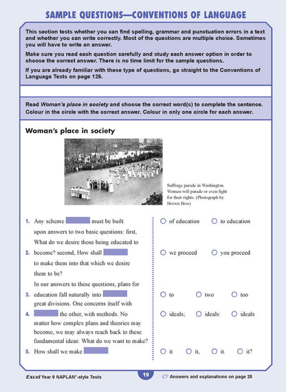Excel Year 9 NAPLAN*-style Tests