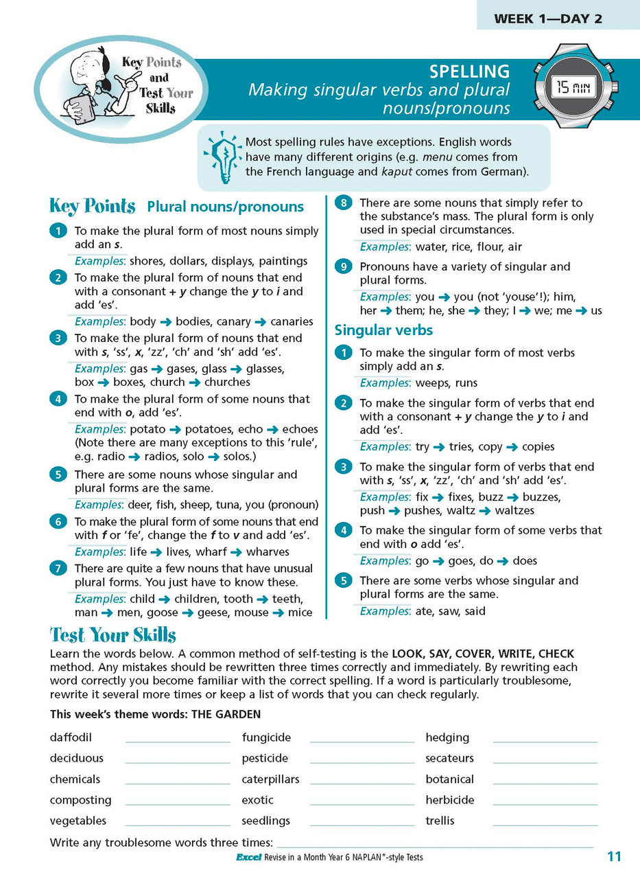 Excel Revise in a Month Year 6 NAPLAN*-style Tests