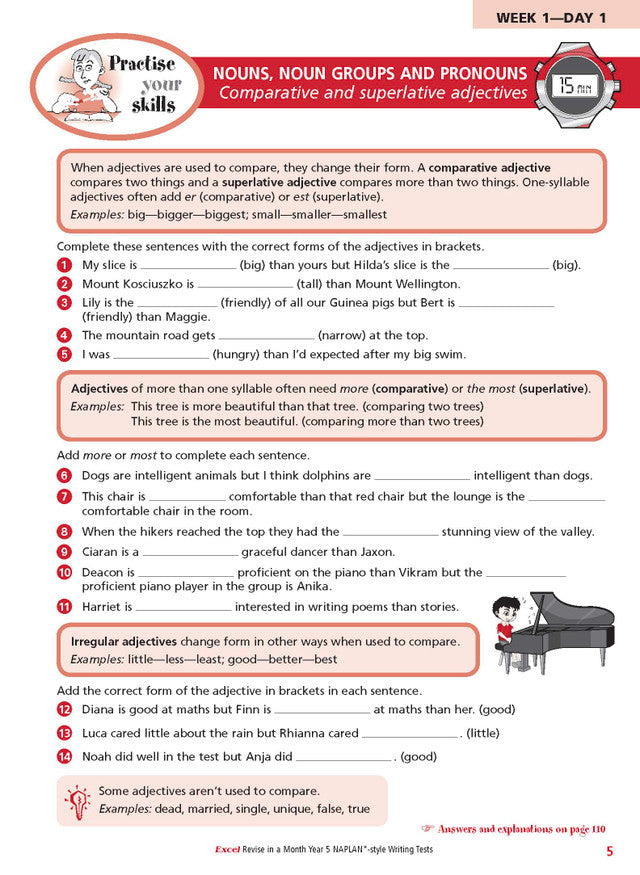 Excel Revise in a Month Year 5 NAPLAN*-style Writing Tests