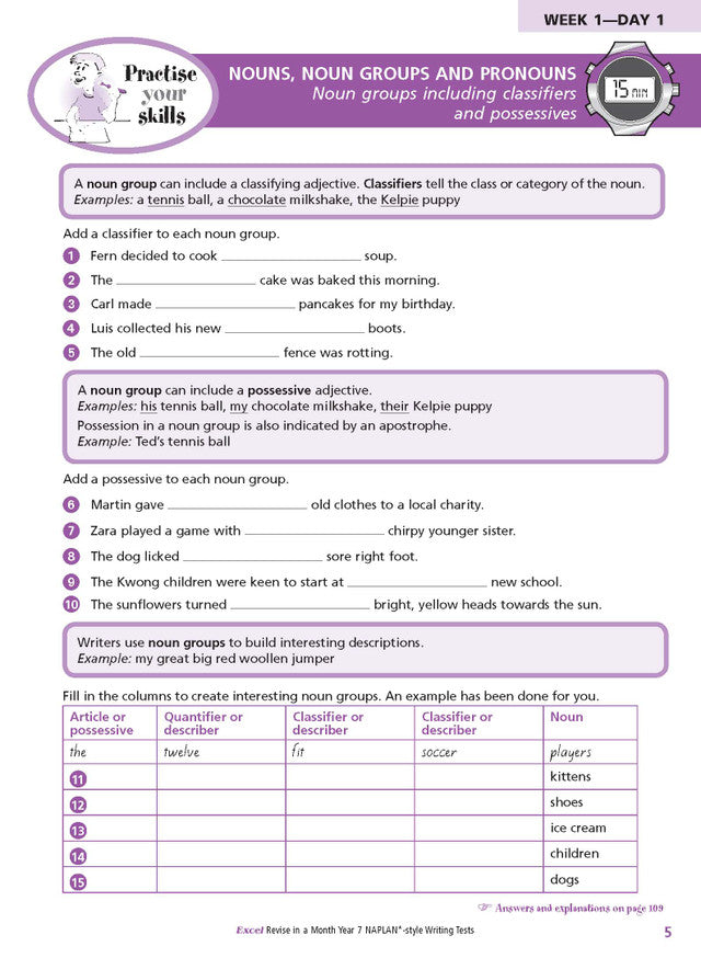Excel Revise in a Month Year 7 NAPLAN*-style Writing Tests