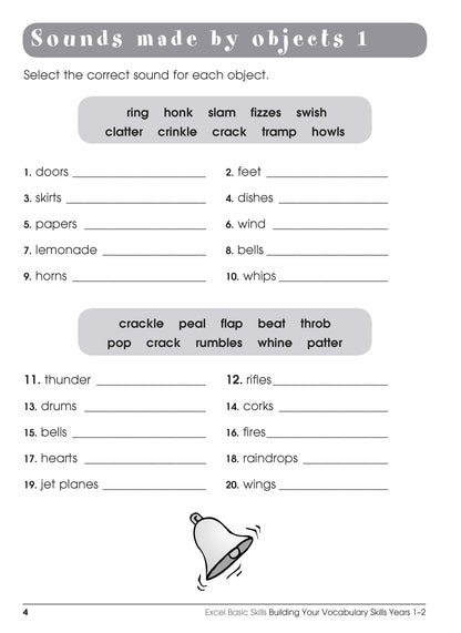 Excel Basic Skills - Building Your Vocabulary Skills Years 1-2