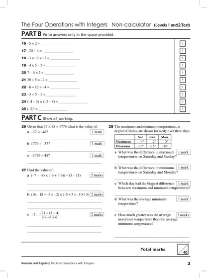 Excel Tests - Mathematics Practice Tests Year 8