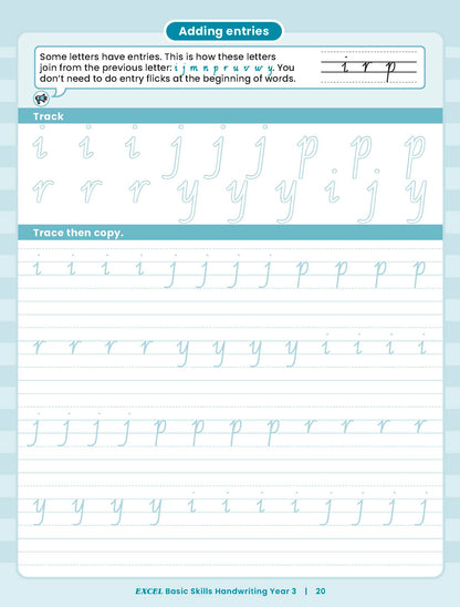 Excel Basic Skills - Handwriting Year 3