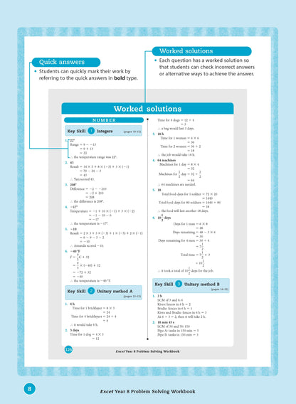 Excel Essential Skills - Problem Solving Workbook Year 8