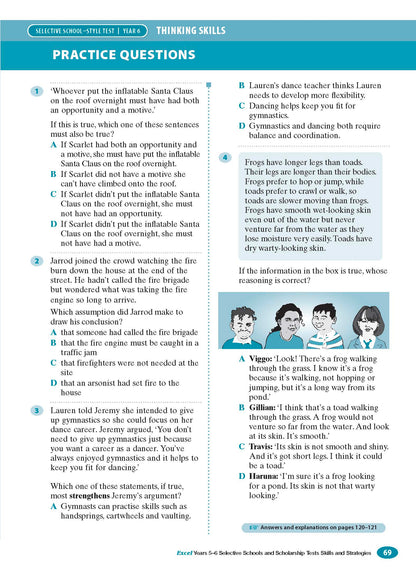 Excel Test Skills - Selective Schools and Scholarship Tests Skills & Strategies Years 5-6