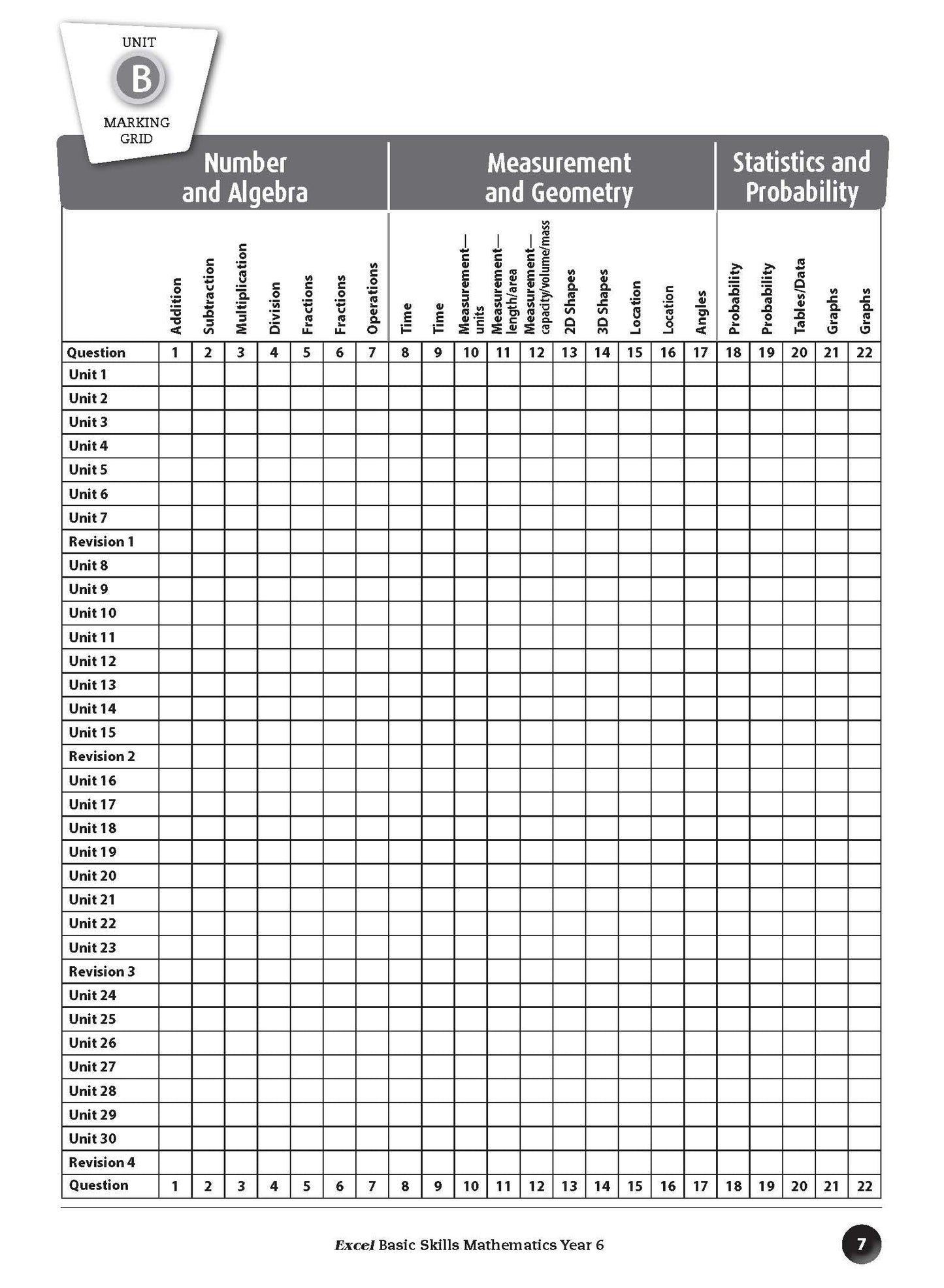 Excel Basic Skills - Mathematics Year 6