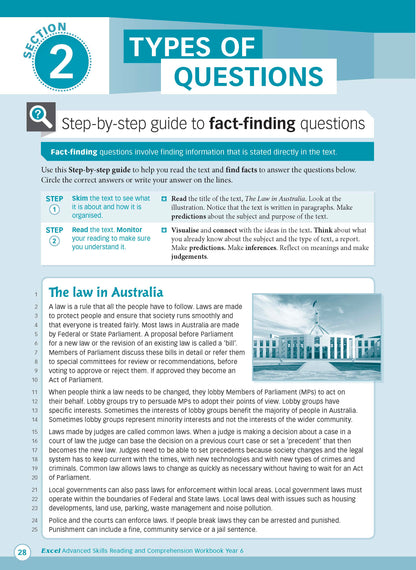 Excel Advanced Skills - Reading and Comprehension Workbook Year 6