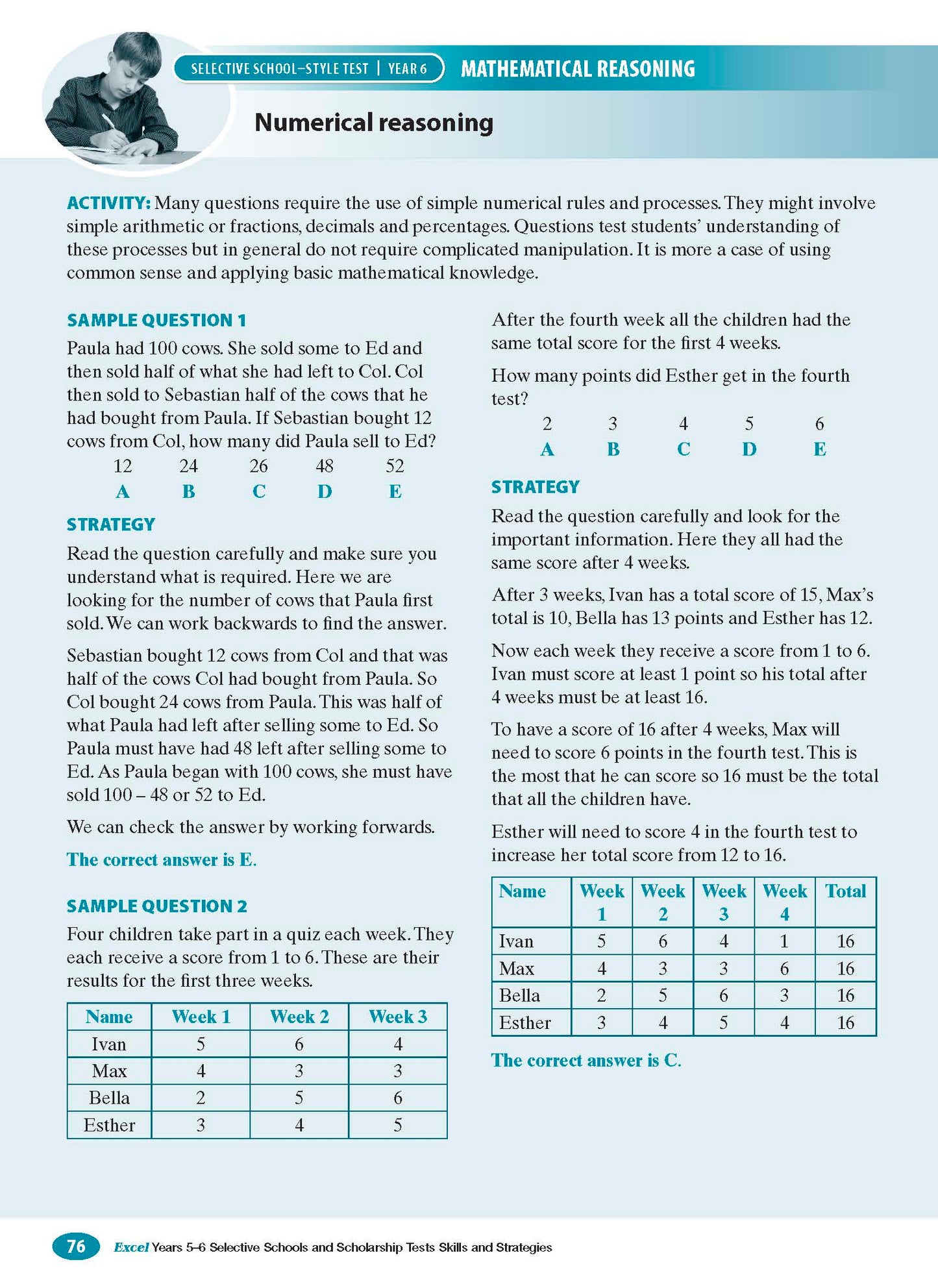 Excel Test Skills - Selective Schools and Scholarship Tests Skills & Strategies Years 5-6
