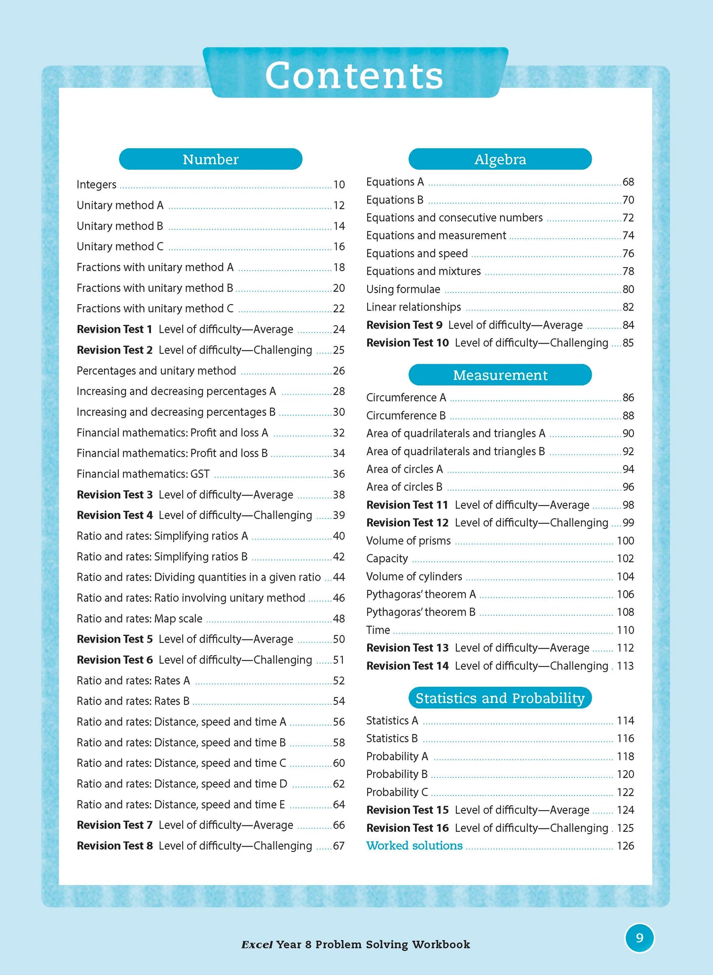 Excel Essential Skills - Problem Solving Workbook Year 8