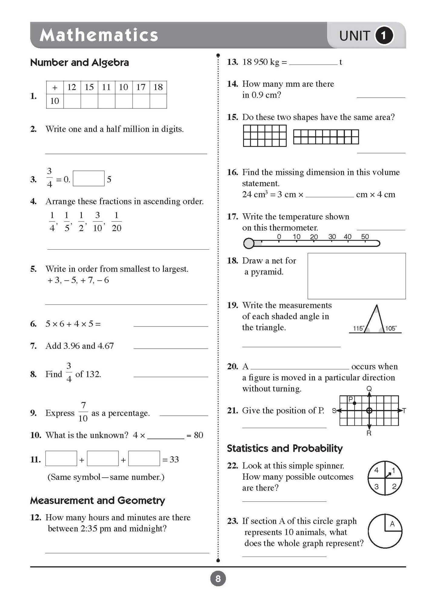 Excel Basic Skills - English and Mathematics Year 7