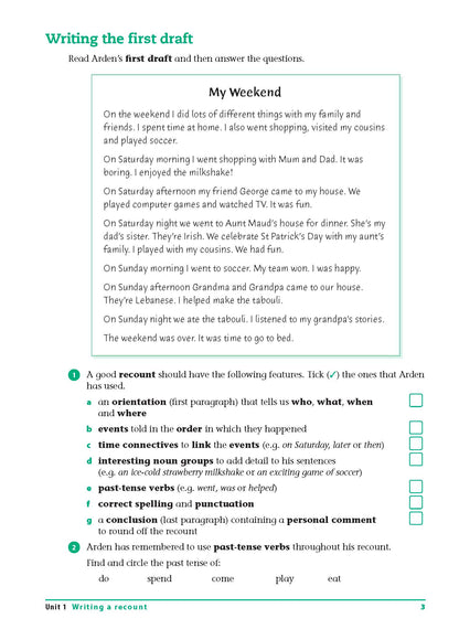 Excel Advanced Skills - Writing Workbook Year 4