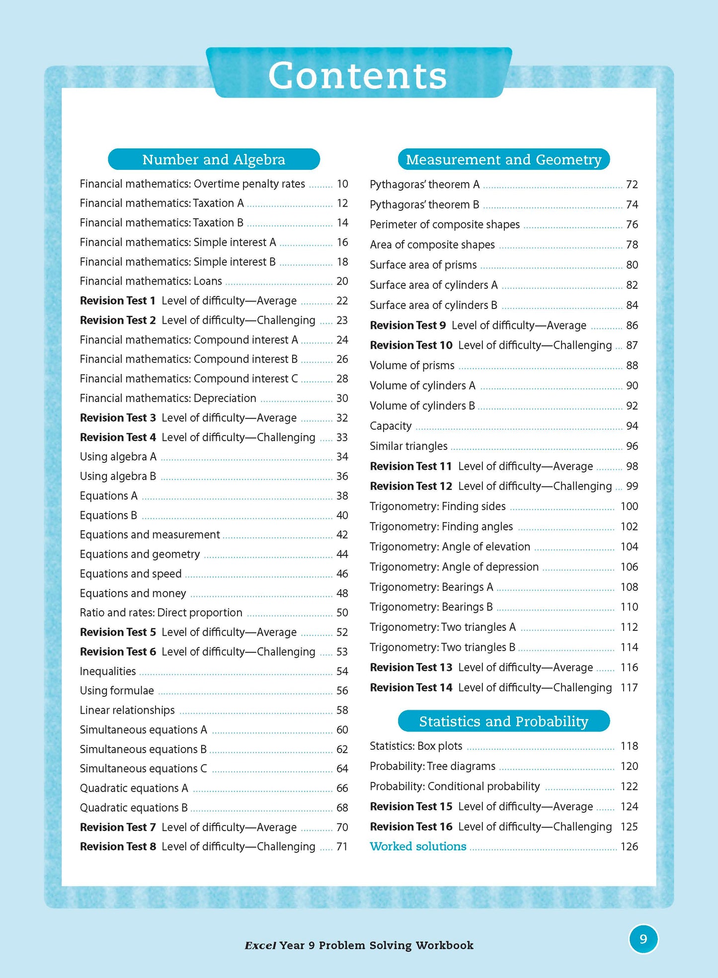 Excel Essential Skills - Problem Solving Workbook Year 9