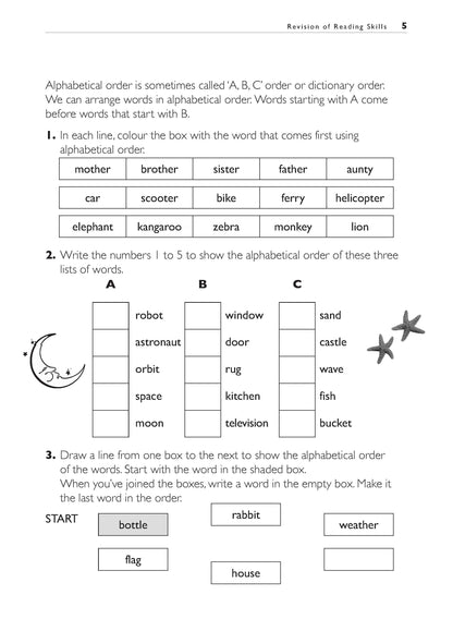 Excel Basic Skills - Reading and Comprehension Years 1-2