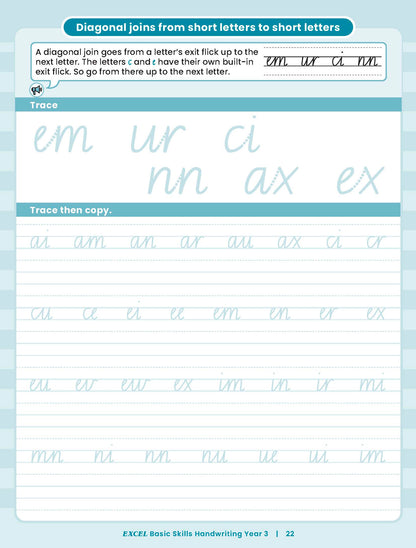 Excel Basic Skills - Handwriting Year 3