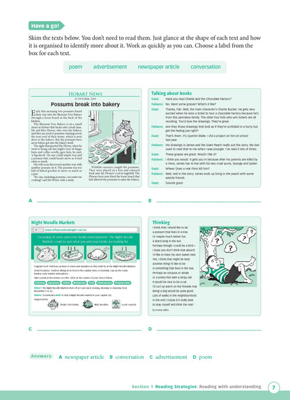 Excel Advanced Skills - Reading and Comprehension Workbook Year 4