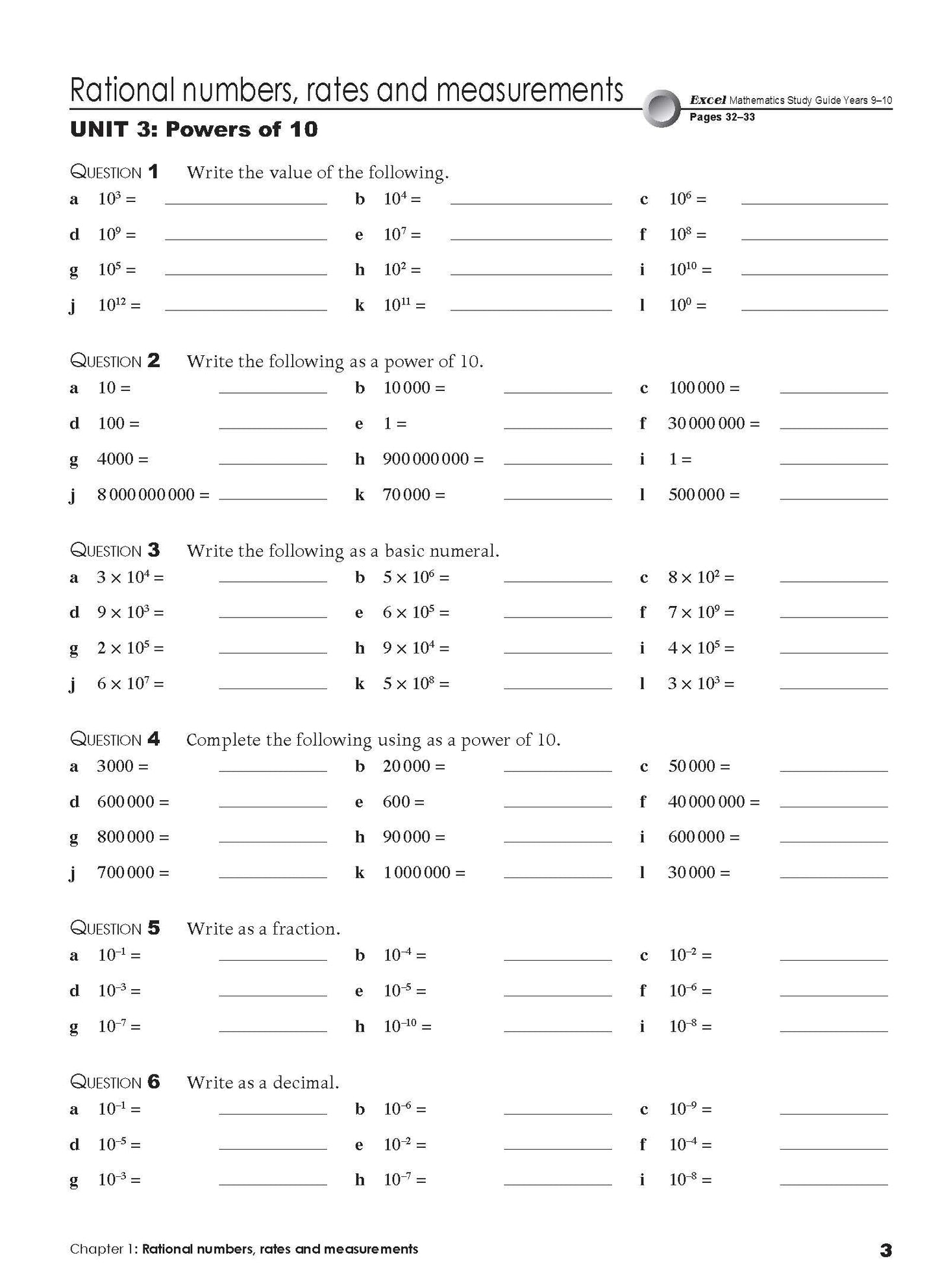 Excel Essential Skills - Mathematics Extension Revision & Exam Workbook Year 9