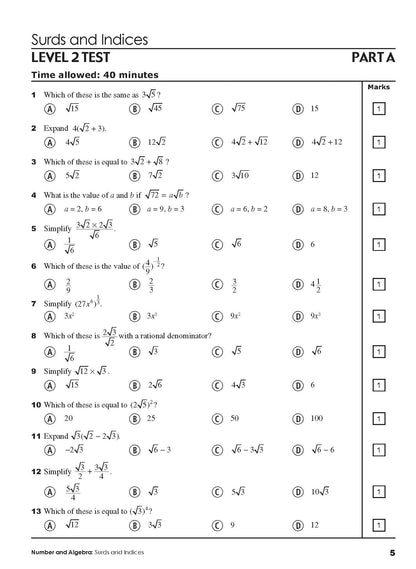 Excel Tests - Mathematics Practice Tests Year 10