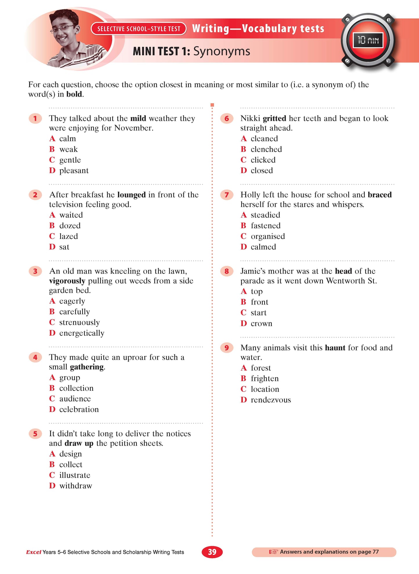 Excel Selective Schools and Scholarship Writing Tests Years 5-6
