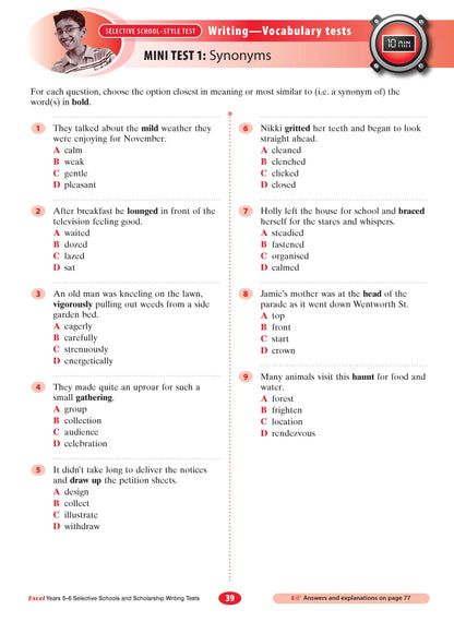 Excel Selective Schools and Scholarship Writing Tests Years 5-6