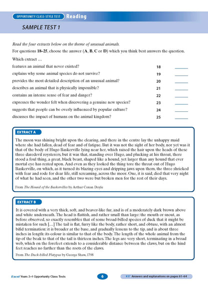 Excel Opportunity Class Tests Years 3-4