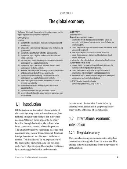 Excel HSC Year 12 Economics Study Guide with Study Cards