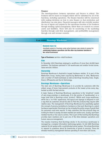 Excel HSC Year 12 Business Studies Study Guide