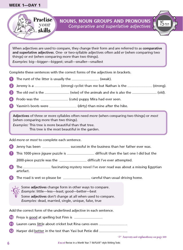 Excel Revise in a Month Year 7 NAPLAN*-style Writing Tests