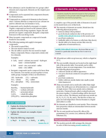Excel HSC Year 11 Chemistry Study Guide