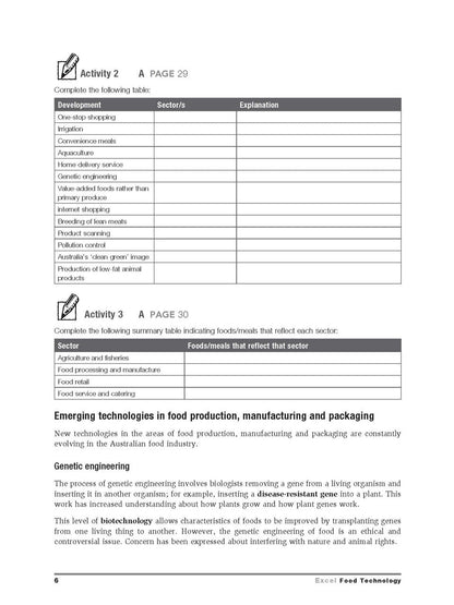Excel HSC Year 12 Food Technology Study Guide