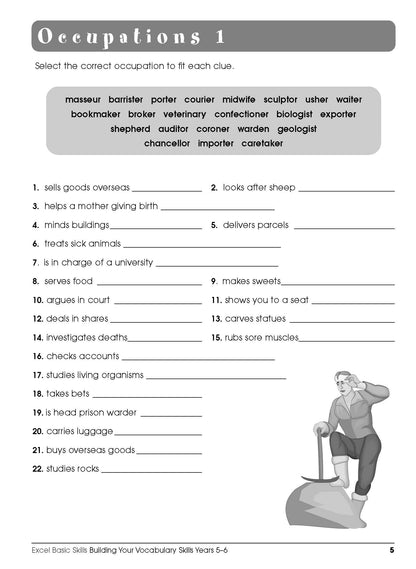 Excel Basic Skills - Building Your Vocabulary Skills Years 5-6