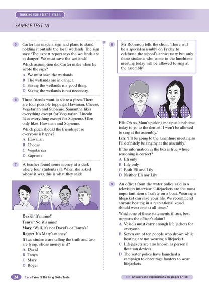 Excel Test Skills - Thinking Skills Tests Year 3