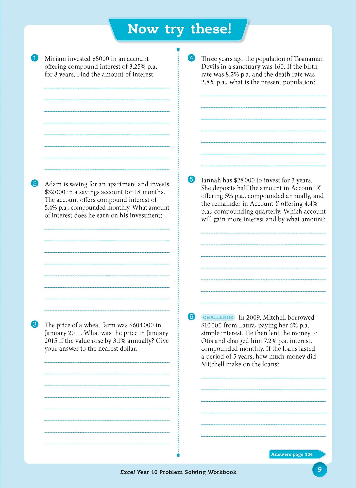 Excel Essential Skills - Problem Solving Workbook Year 10