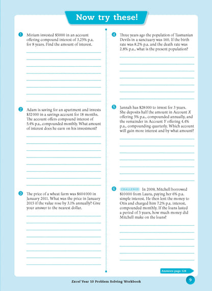 Excel Essential Skills - Problem Solving Workbook Year 10
