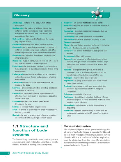 Excel Study Guide - Science Year 9