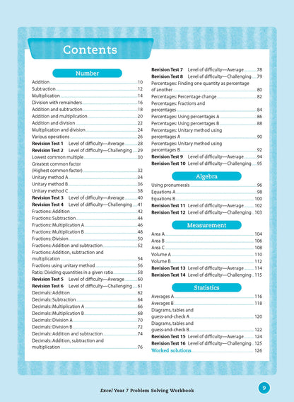 Excel Essential Skills - Problem Solving Workbook Year 7
