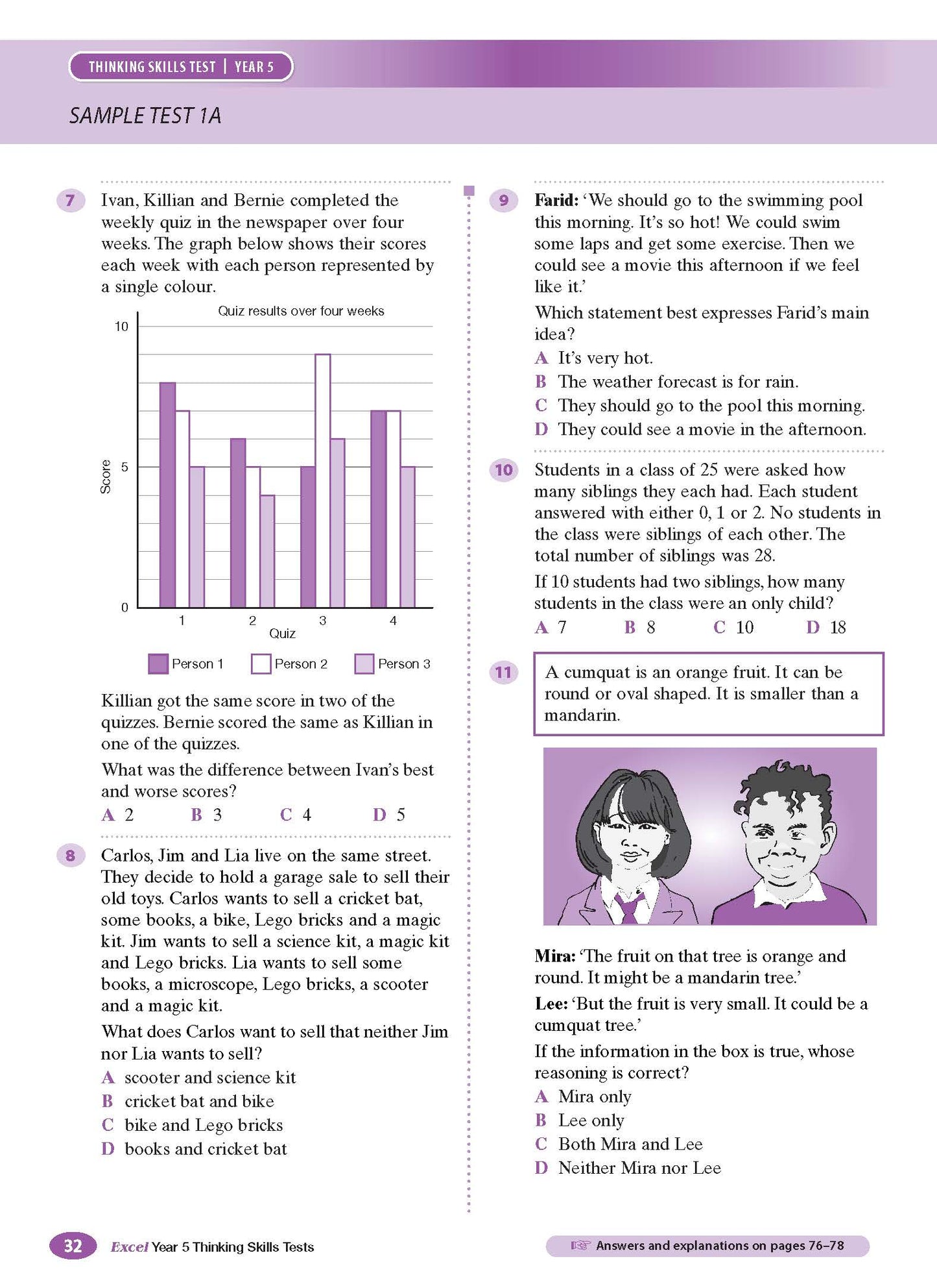 Excel Selective Schools and Scholarship Mathematical Reasoning Tests Years 5-6