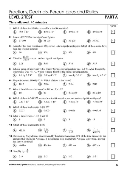 Excel Tests - Mathematics Practice Tests Year 9