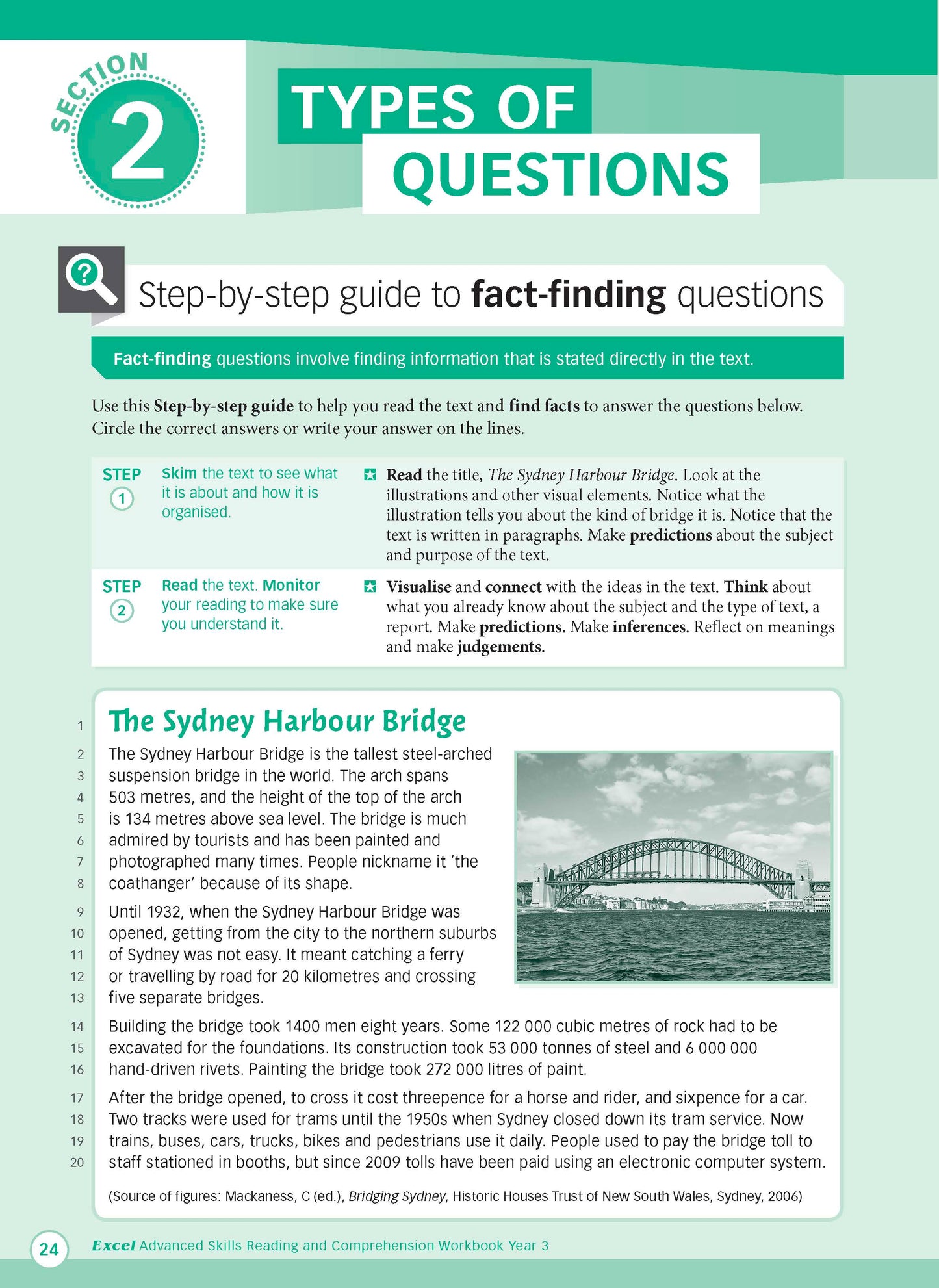Excel Advanced Skills - Reading and Comprehension Workbook Year 3