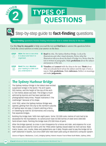 Excel Advanced Skills - Reading and Comprehension Workbook Year 3