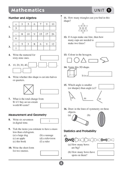 Excel Basic Skills - English and Mathematics Year 3