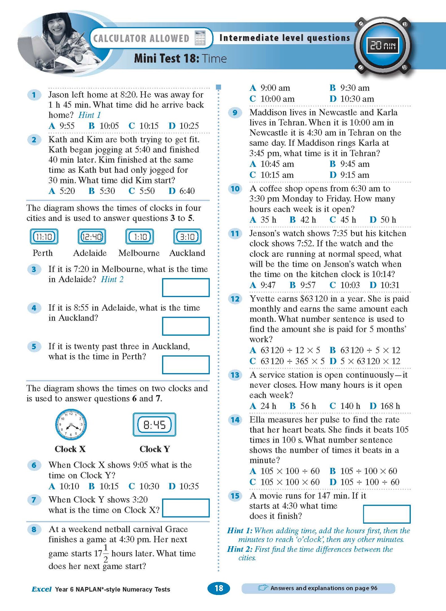 Excel Year 6 NAPLAN*-style Numeracy Tests
