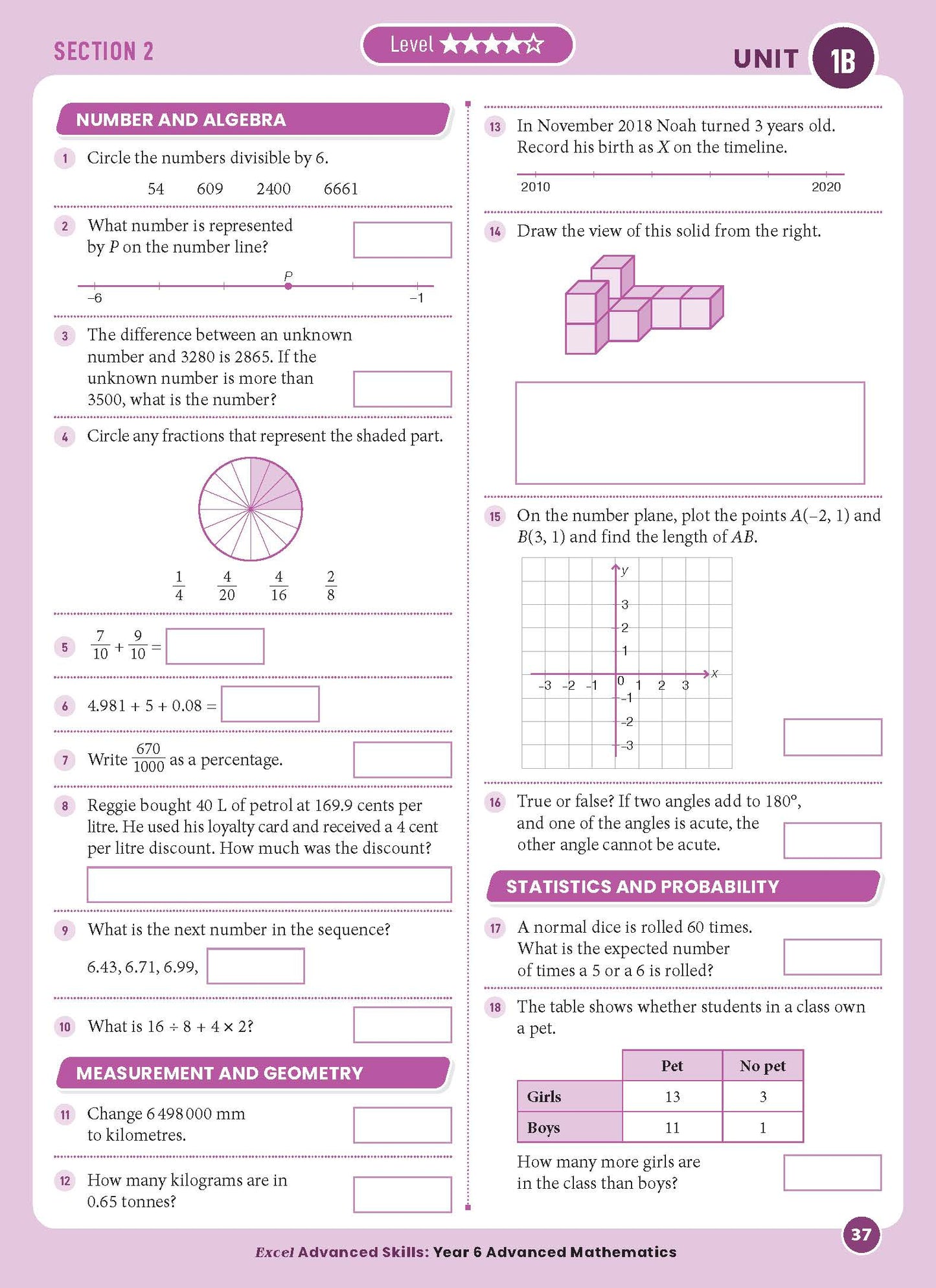 Excel Advanced Skills - Advanced Mathematics Year 6