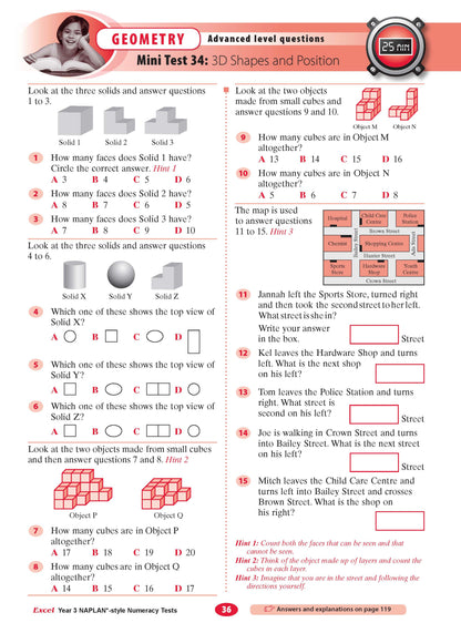 Excel Year 3 NAPLAN*-style Numeracy Tests