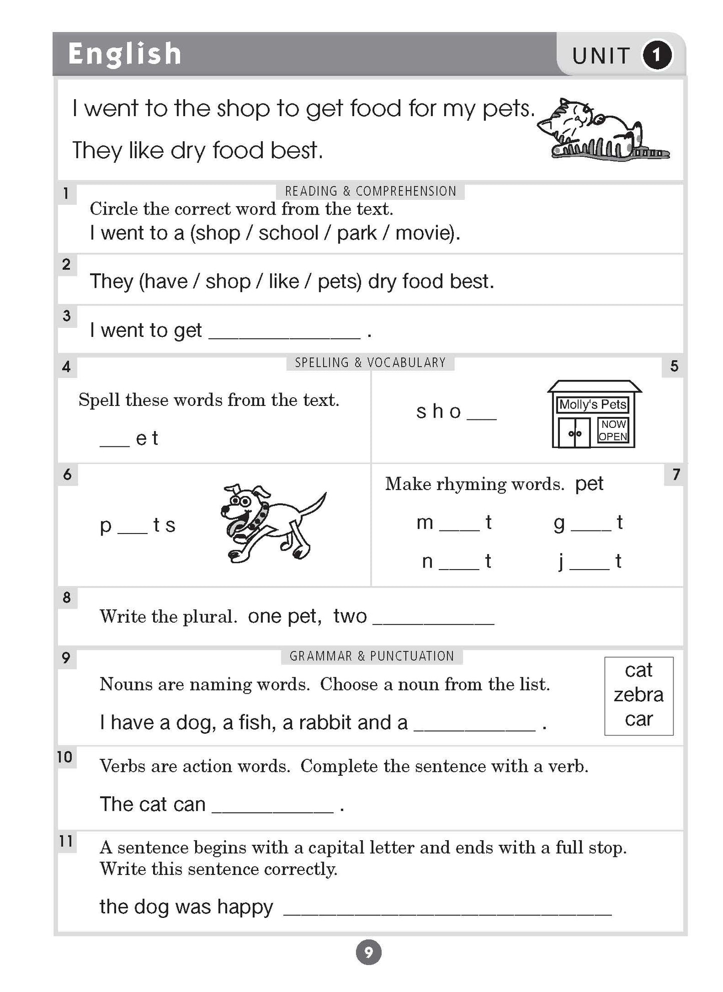Excel Basic Skills - English and Mathematics Year 1